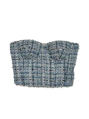 NWT Generation Love Coraline Tweed Bustier - Blue Tweed - Women's Size XS